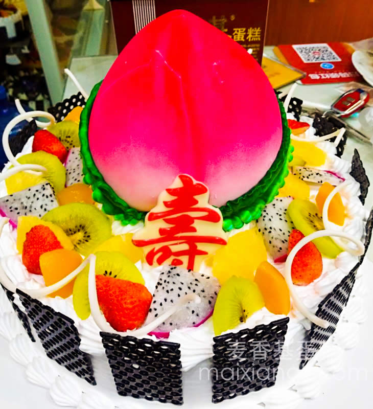 大寿桃祝寿蛋糕